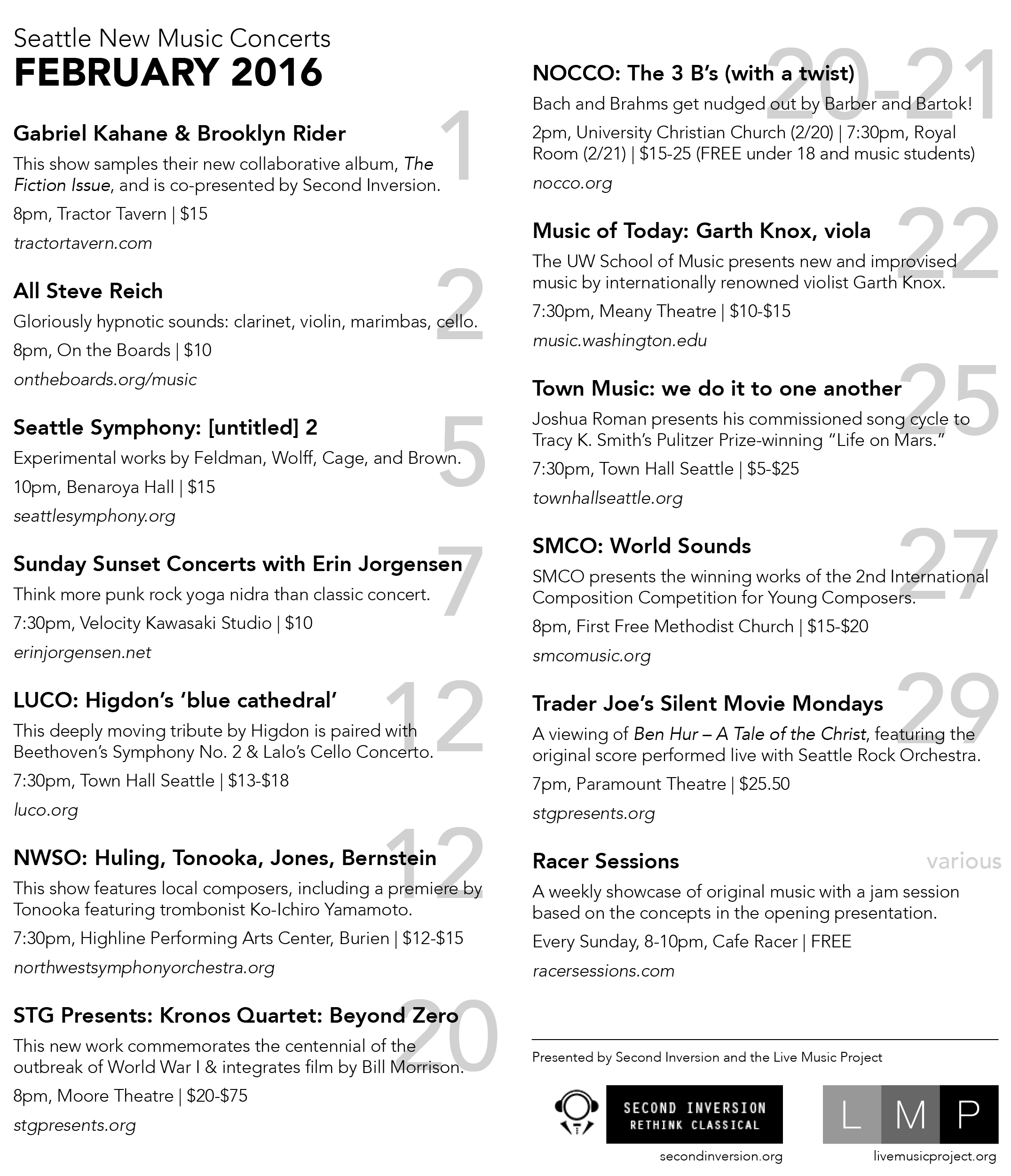 Program Insert - February 2016 - onesided